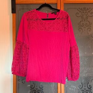 Marc New York Fuchsia Lace Blouse